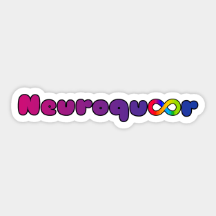 Neuroqueer bi flag infinity neurodivergent autistic pride Sticker